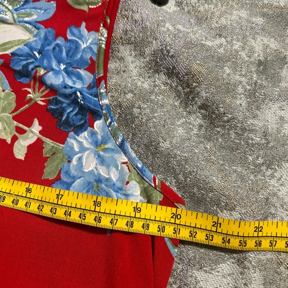 Apt. 9 Sleeveless, loose-fitting, red floral dress - Sz:L, Great Condition - Picture 5 of 6